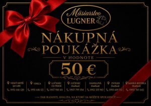 Nákupná poukážka Mäsiarstvo Lugner 50 €