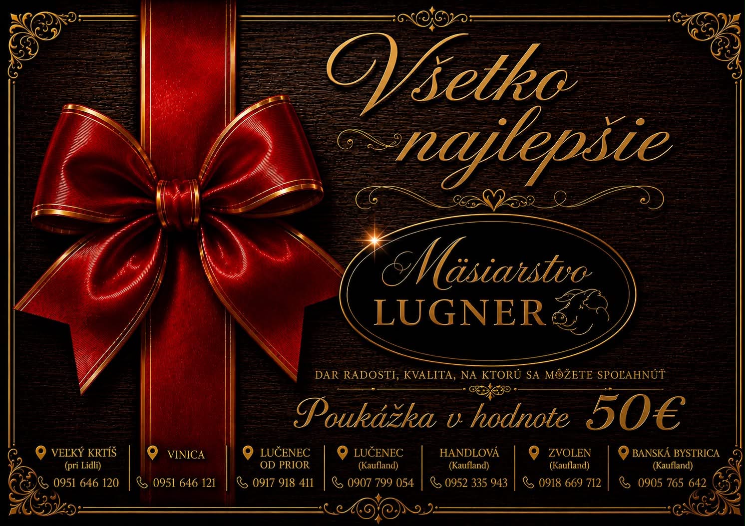 Nákupná poukážka Mäsiarstvo Lugner 50 € – Obrázok 2